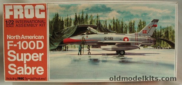 Frog 1/72 North American F-100 Super Sabre - French or Danish Markings, F280 plastic model kit